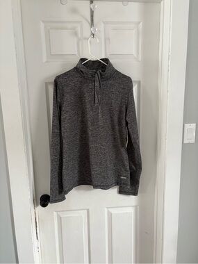 Women's Charcoal Heather Pullover Hoodie with Funnel Neck - Unbranded